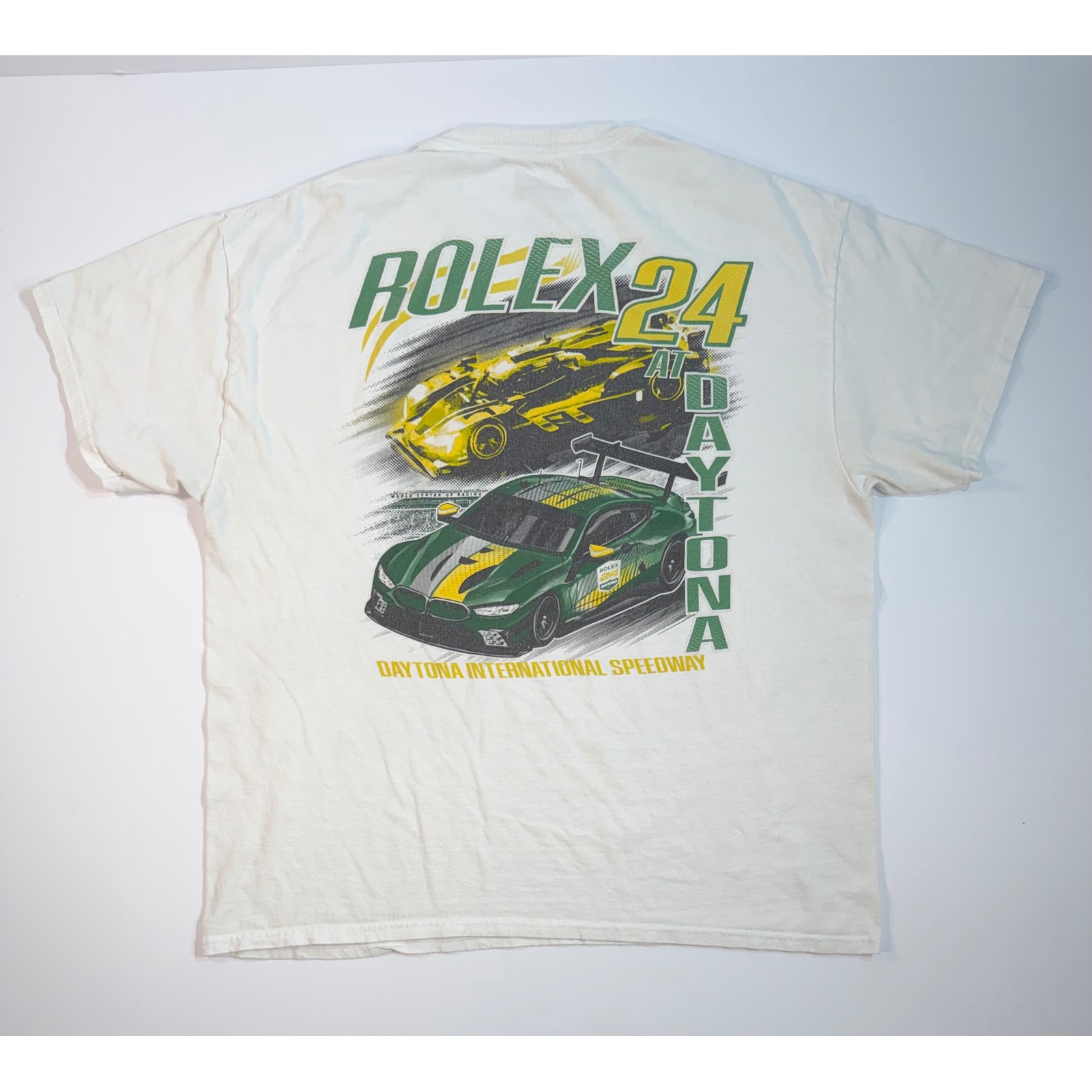 Daytona International Speedway Rolex 24 Racing TShirt White Mens Xl Graphic Tee